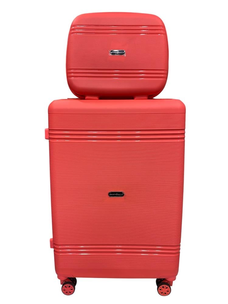 Комплект Snowball 21204 валіза велика і кейс Кораловий (31706671)