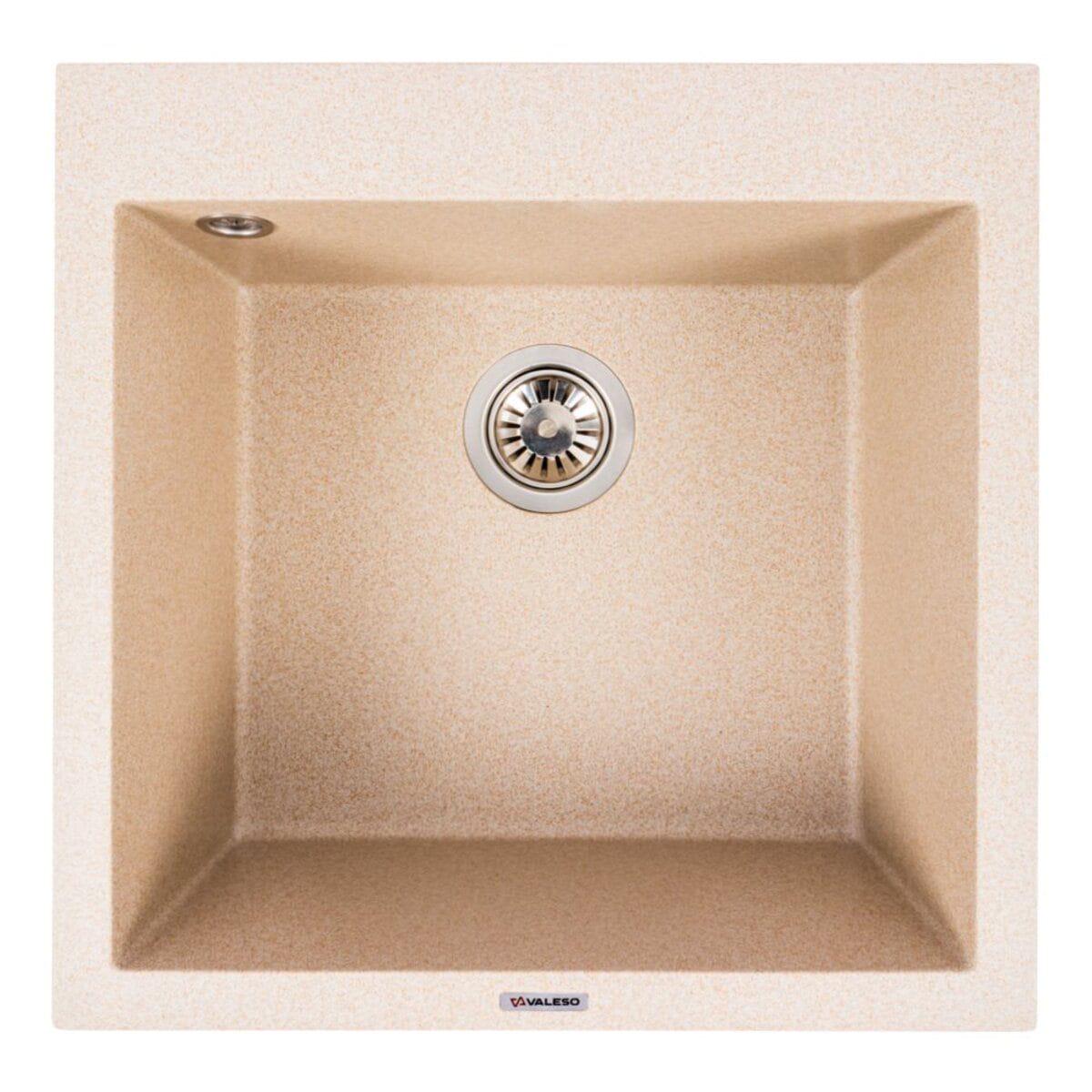Мойка гранитная Valeso Galax 500х500 врезная квадратная Сафари матовый (PLTM-SP000049309)