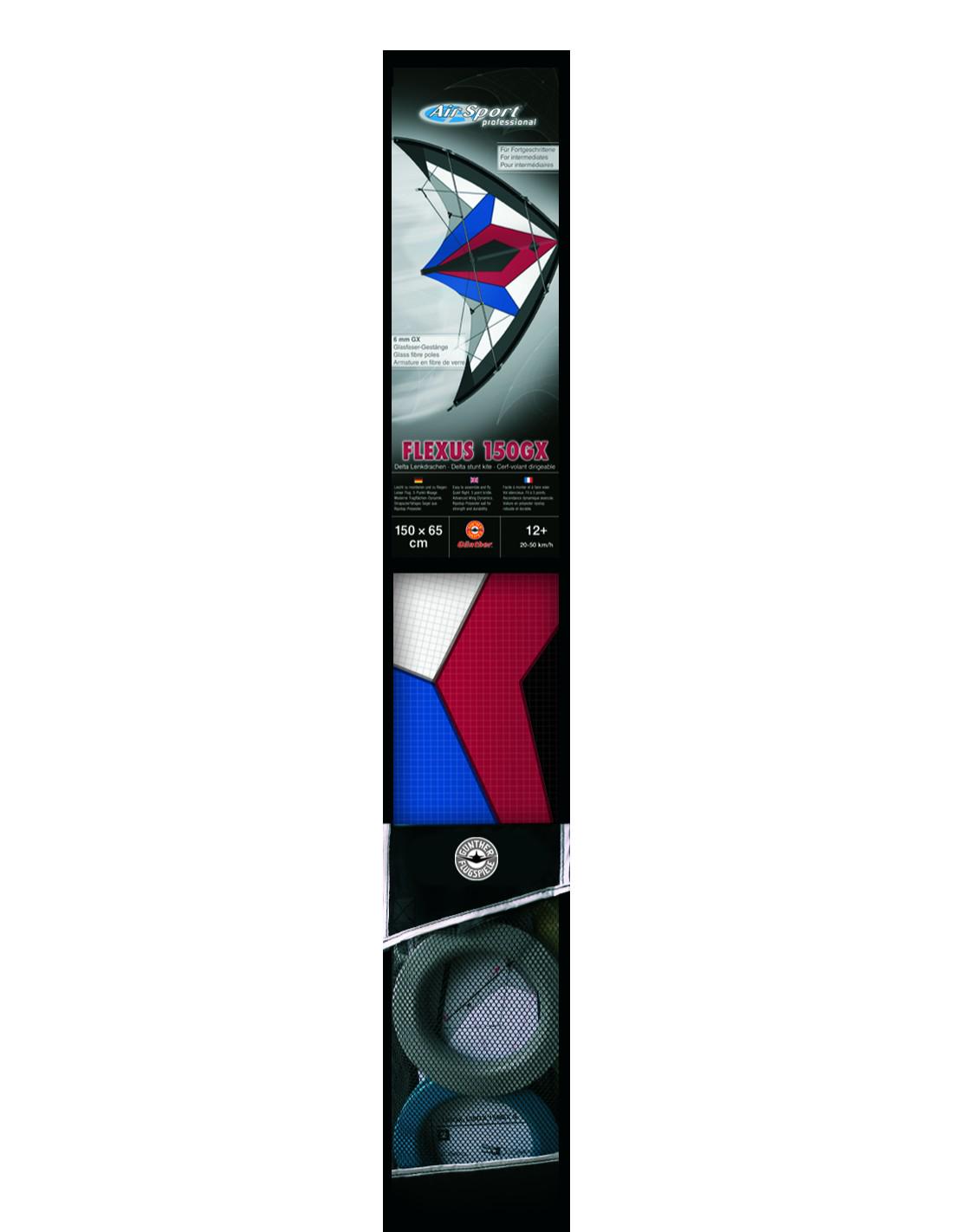 Повітряний змій трюкова дельта Paul Guenther FLEXUS 150 GX 150x65 см (1041) - фото 2 Повітряний змій трюкова дельта Paul Guenther FLEXUS 150 GX 150x65 см (1041) - фото 2