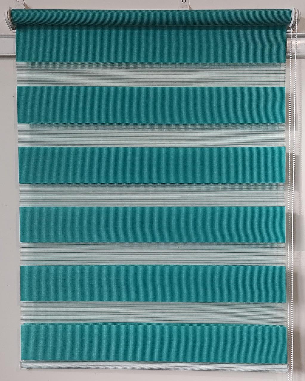 Рулонная штора день-ночь Miranda ВМ-1208 35х130 см Бирюзовый (ВМ-1208-58)