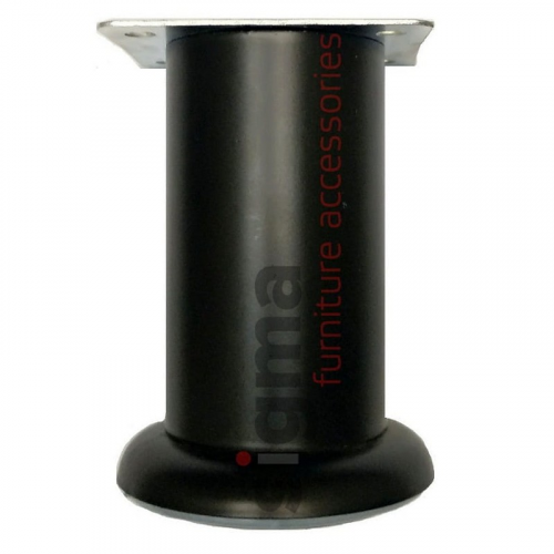 Мебельная ножка нерегулируемая Sigma 100 мм d 50 мм Черный матовый (111059)