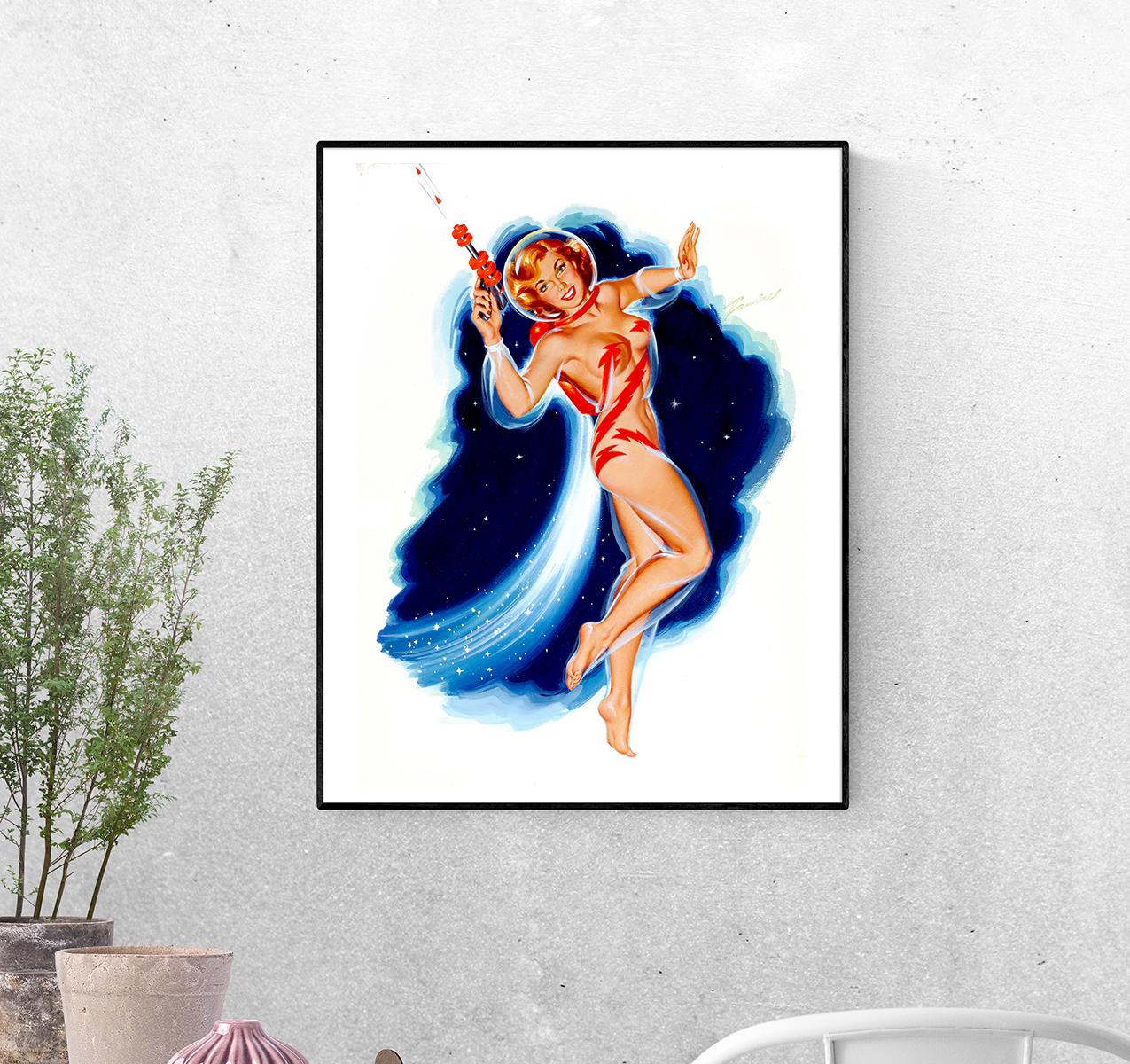 Постер Космическая девушка формат А-3 (pin_up010047_Poster)