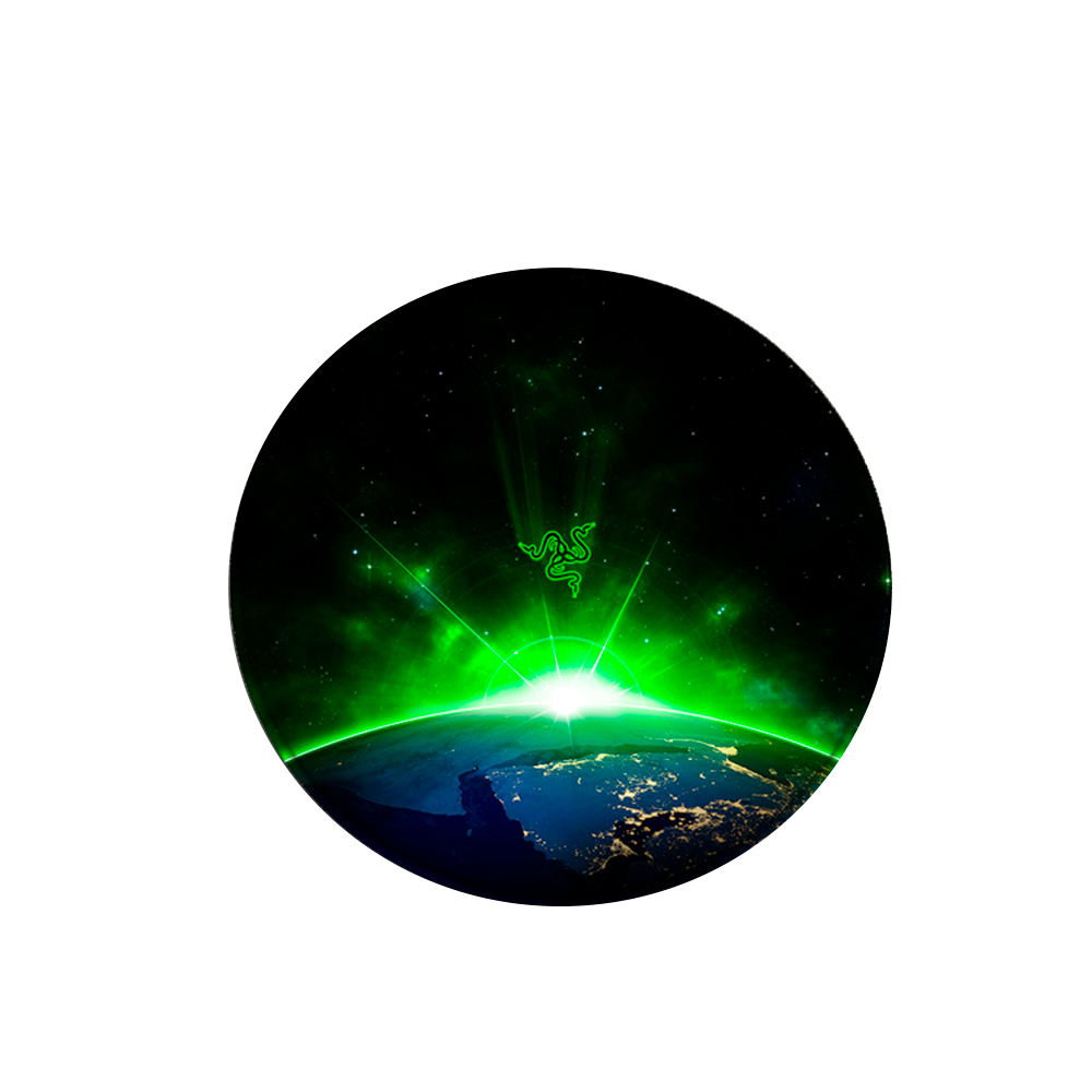 Коврик тканевый RAZER 15 круглый с прошивкой 3х220x220 мм Черно-зеленый (YUT_V7541)