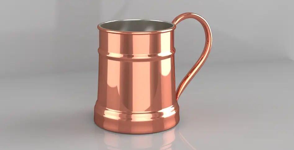 Кружка медная с ручкой ZH 400 мл (0061)