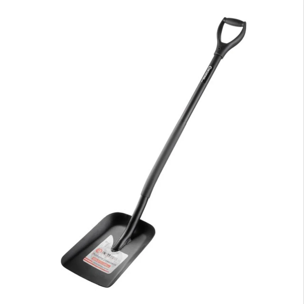 Лопата совковая Intertool FT-2012 металлическая ручка 224х317х1200 мм (8-22-34146)
