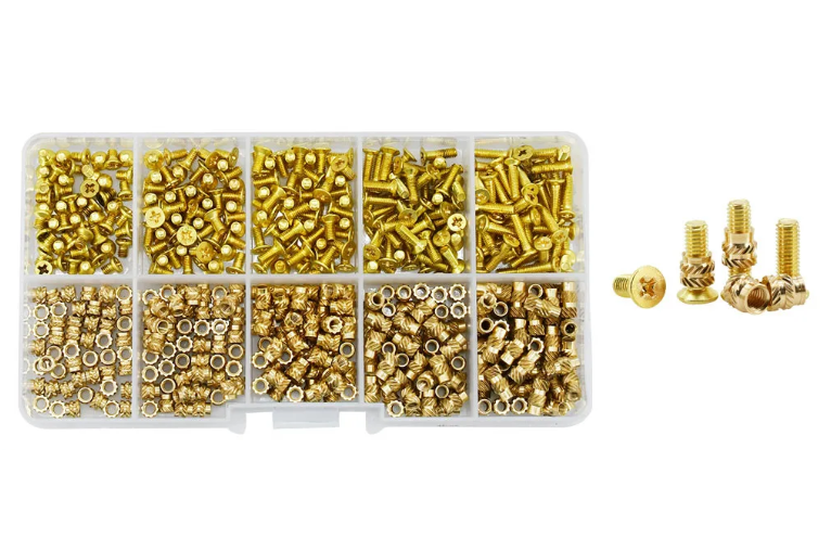 Гайки та гвинти Латунні для 3D друку PLA/ABS Spec М2,5 мм 500 шт. (SP-16725500)