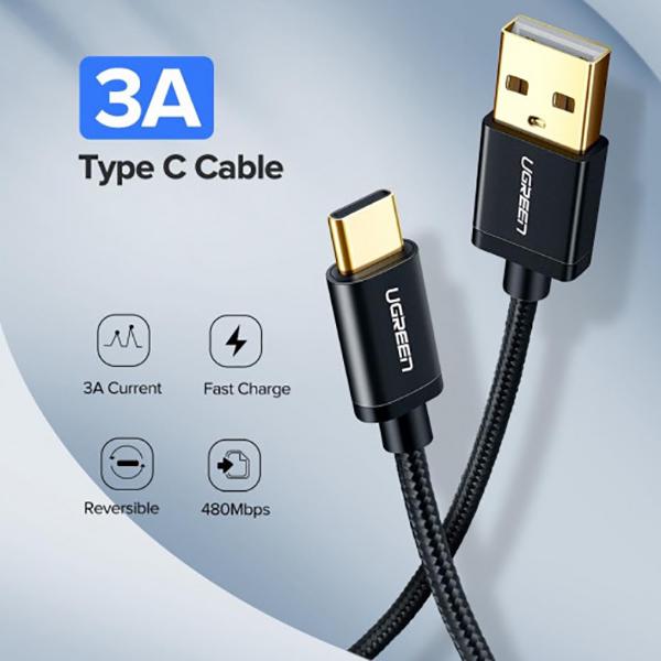 Кабель Ugreen USB Type-C US174 1 м Чорний - фото 2