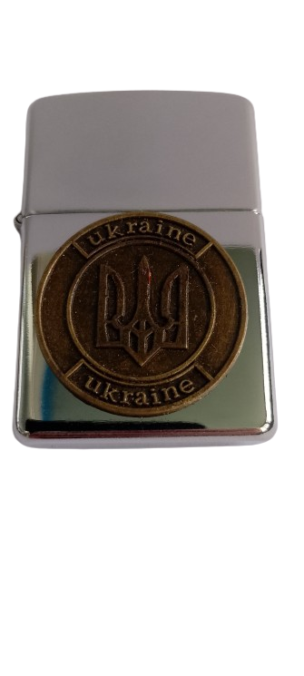 Запальничка бензинова кишенькова Україна BS-0875 Срібло (4218)