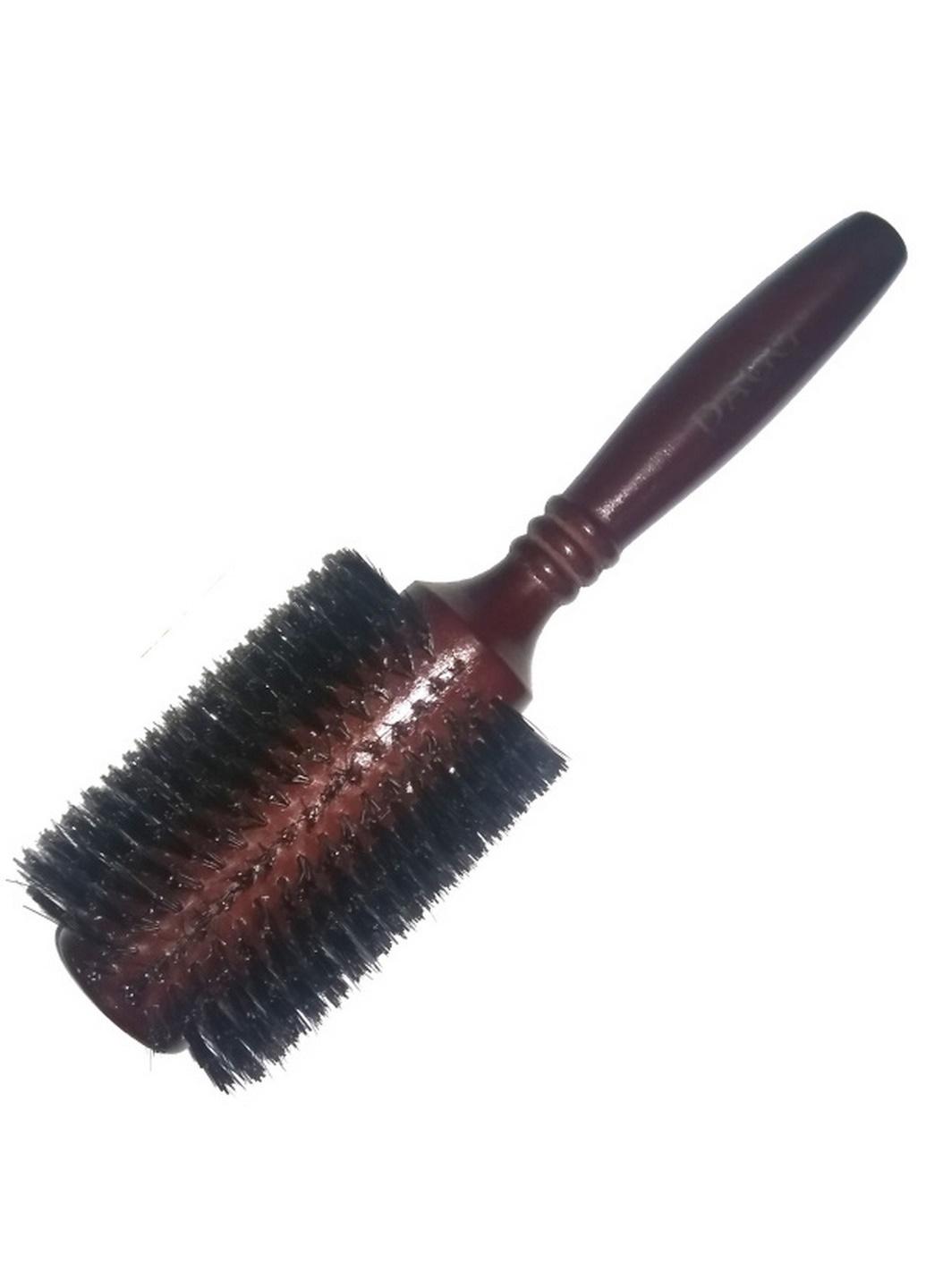 Брашинг для волос Dagg круглая натуральная щетина Красный (3038 W)