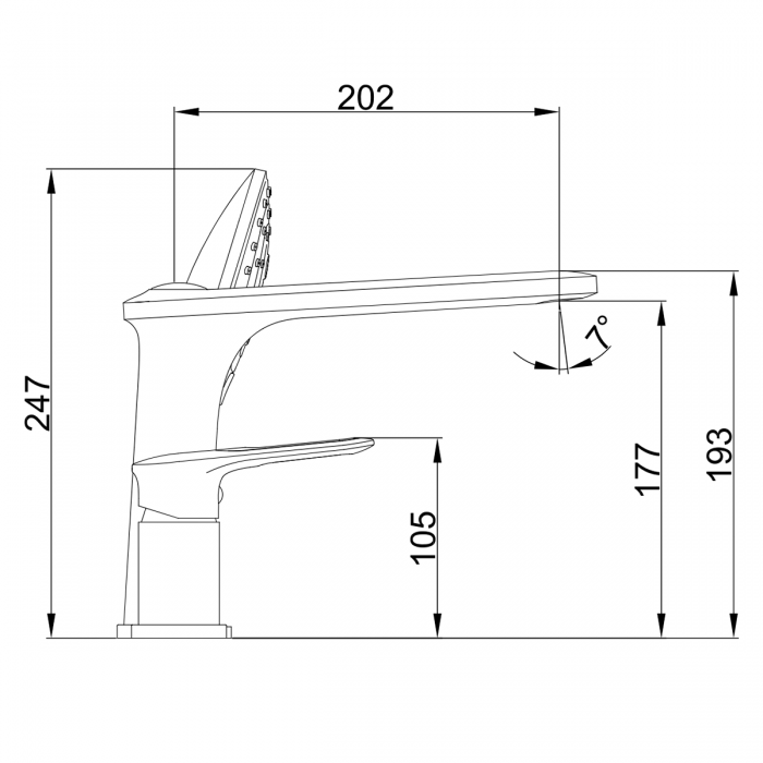 Змішувач на борт ванни Frap F1149 1037553 на три отвори Білий (102512) - фото 3