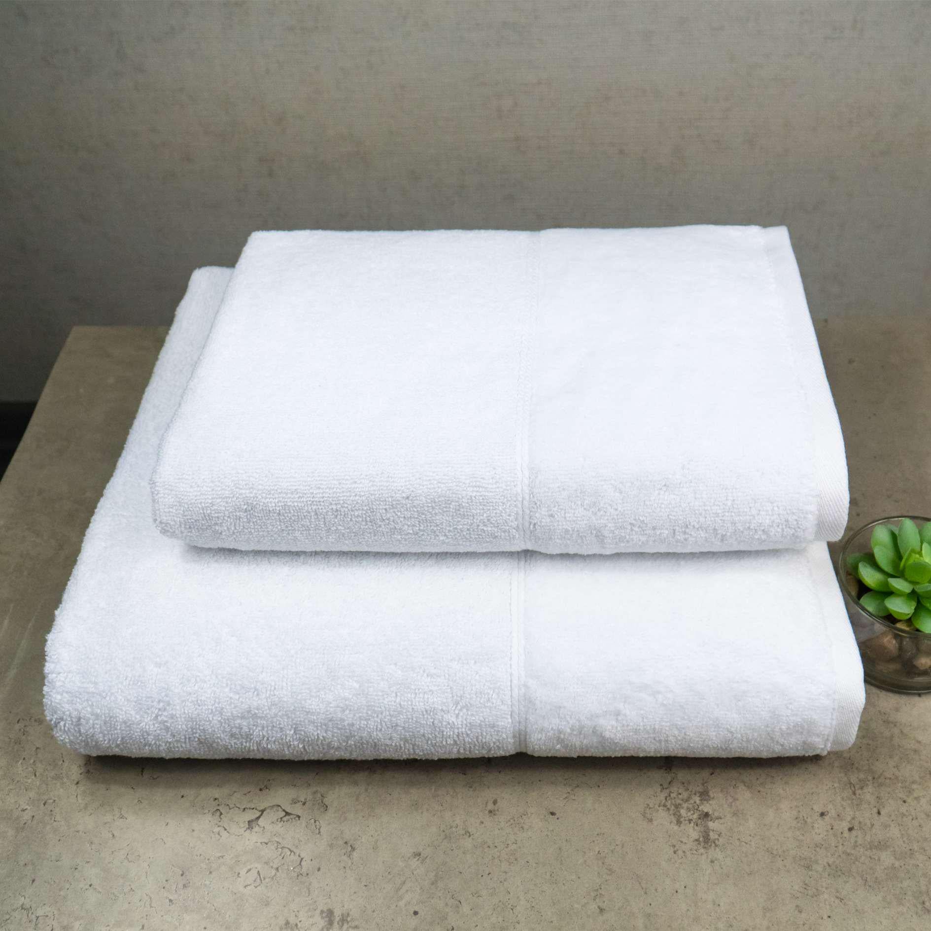 Набор полотенец GM Textile Milado велюр/махра 50x90 см/70x140 см 2 шт. Белый (550-milado-k2-white)