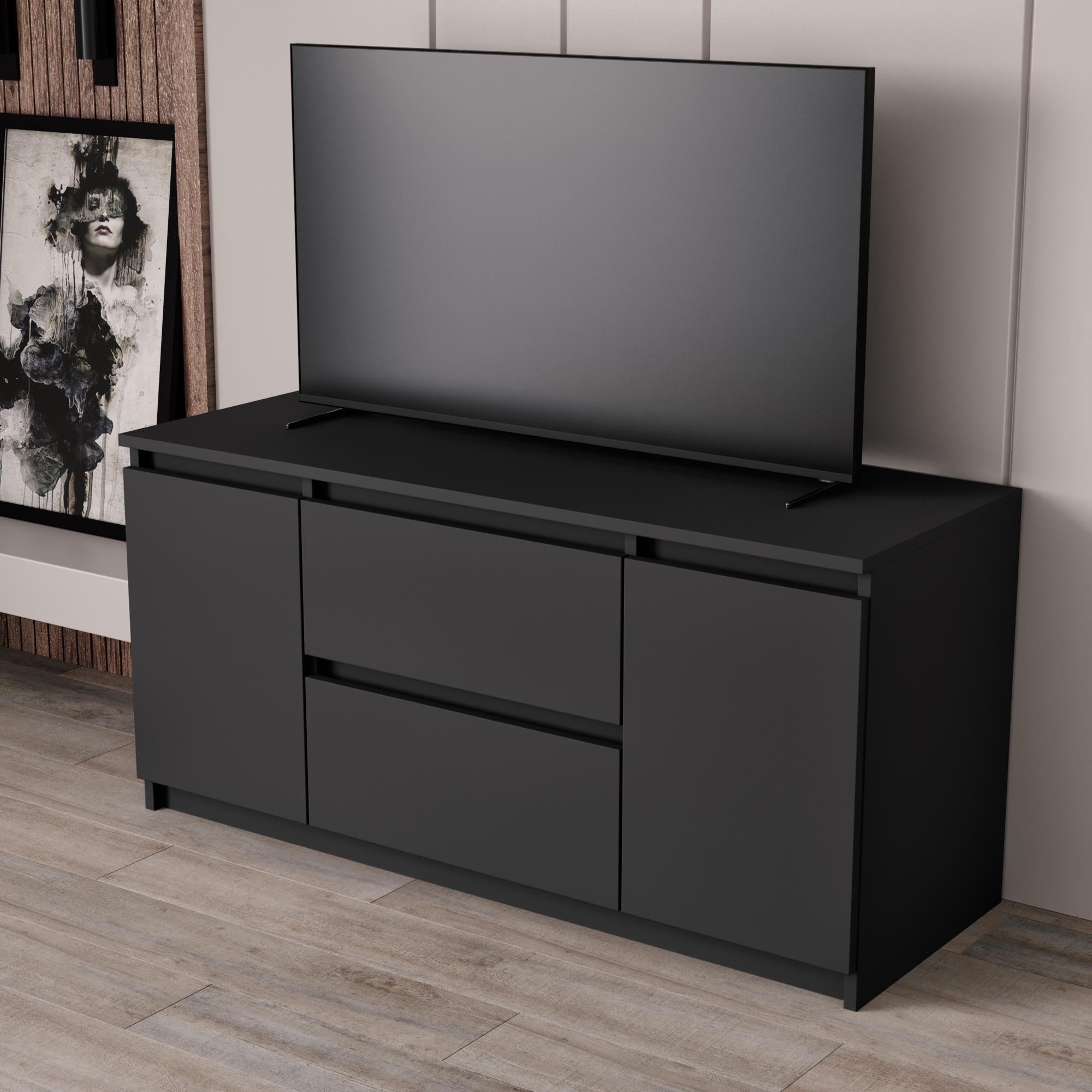 Комод Furnigrade КМ-12 1100х530х400 см Антрацитовый (22662545) Комод Furnigrade КМ-12 1100х530х400 см Антрацитовый (22662545)