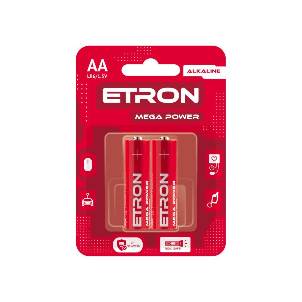 Батарейка Etron Mega Power AA LR6 2 шт.