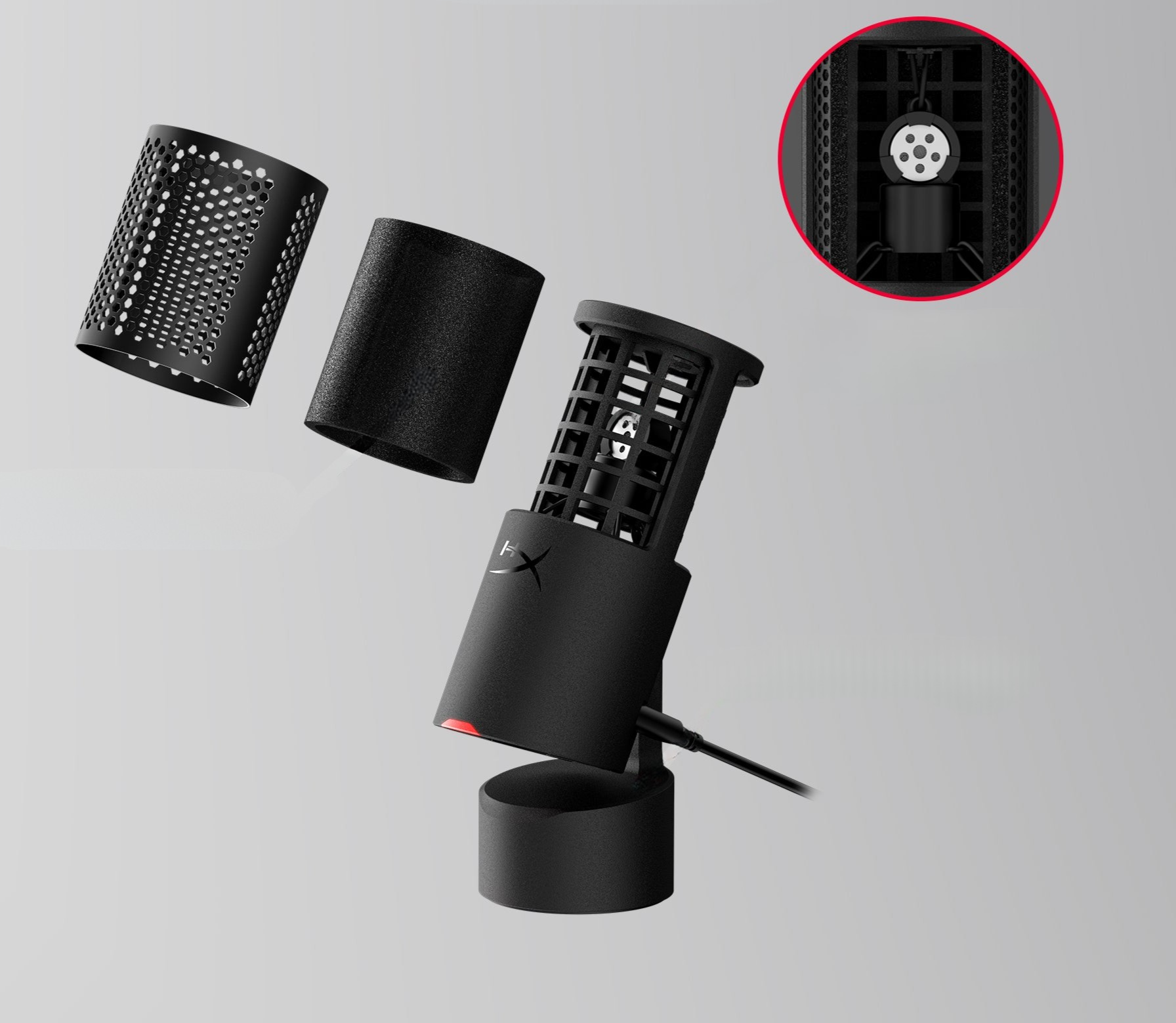 Мікрофон конденсаторний геймерський з підставкою HyperX SoloCast 2 для ПК з USB кабелем 2 м Чорний (AR0A0AA) - фото 11