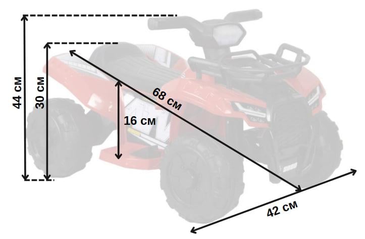 Електроквадроцикл дитячий SPOKO MLY-518 Червоний (4441) - фото 11