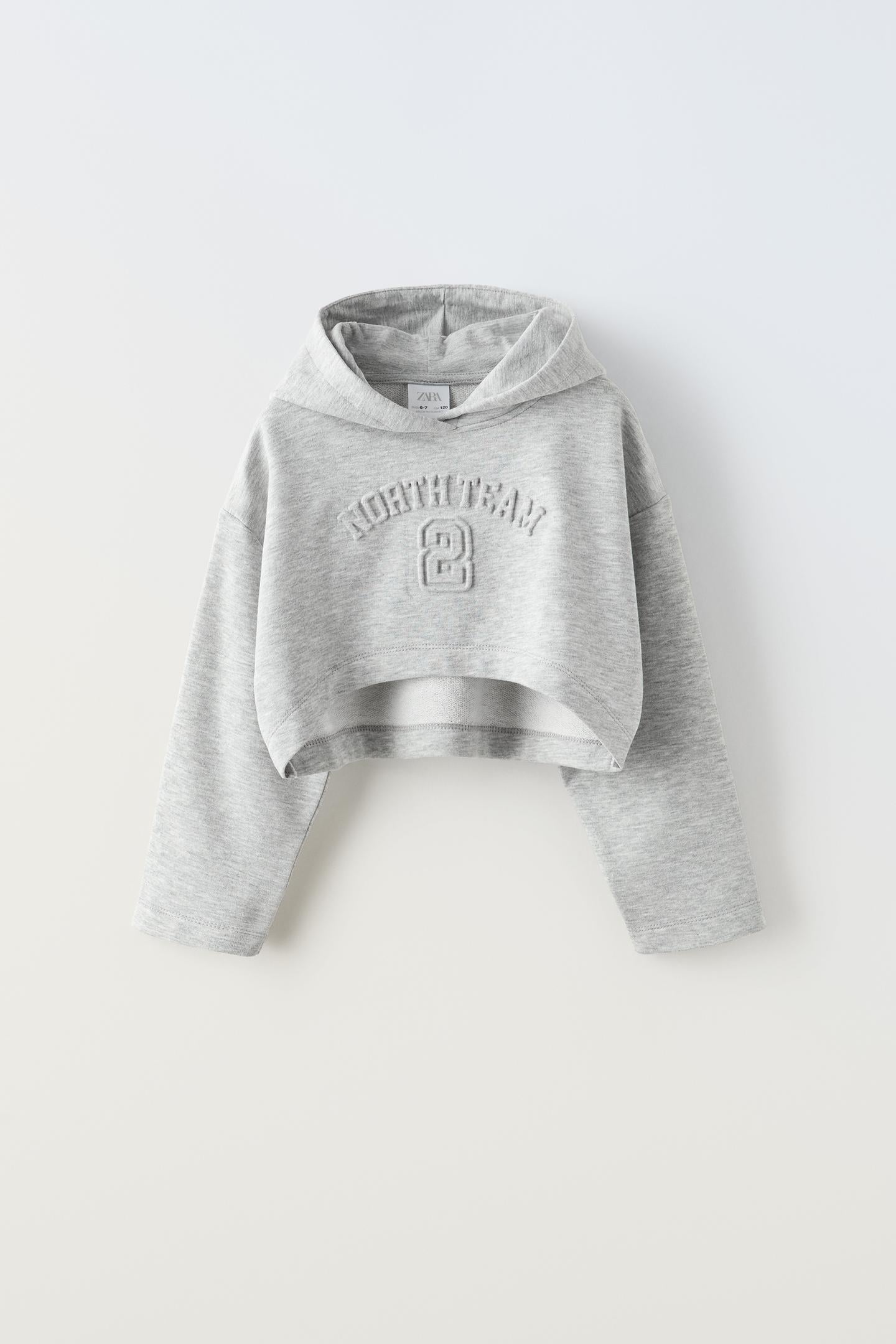 Худи Zara с капюшоном для девочки 164 см Серый (2614608803)