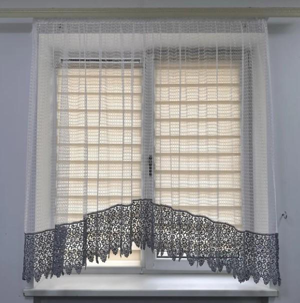 Тюль арка жаккард/сетка 300х170 см Белый/Серый (29467926) Тюль арка жаккард/сетка 300х170 см Белый/Серый (29467926)