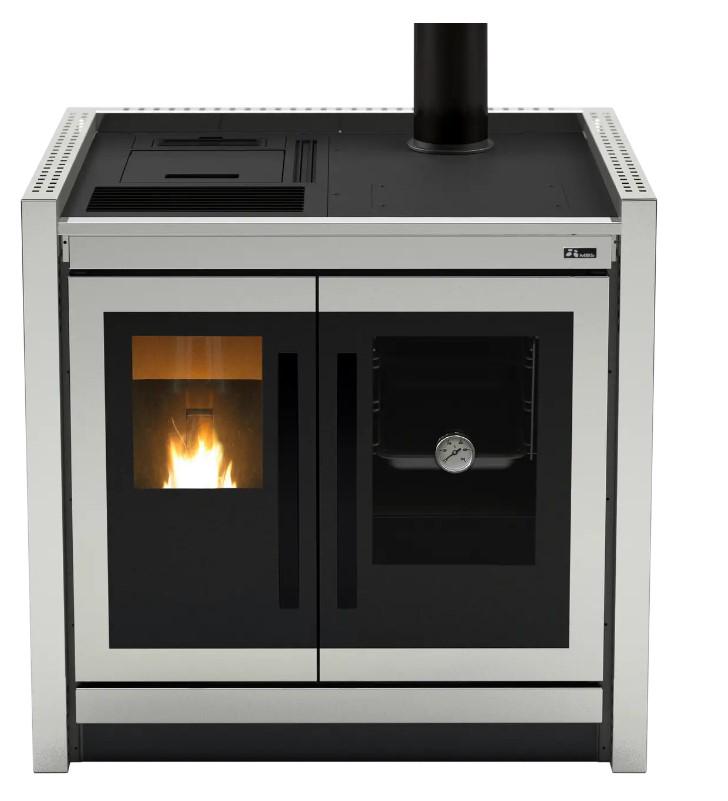 Кухонна піч-камін із духовкою на пелетах STRONG PELLET 10 кВт (CNT00007619)