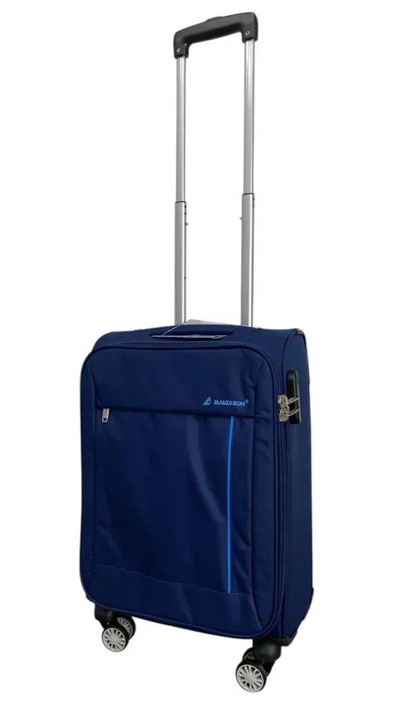 Чемодан тканевый MADISSON 35703 маленький 4 колеса Синий (Vt00278) Чемодан тканевый MADISSON 35703 маленький 4 колеса Синий (Vt00278)