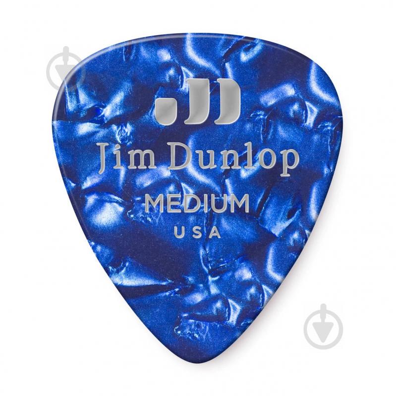 Медиаторы Dunlop 483P10MD Genuine Celluloid Classic Blue Pearloid Medium Player's Pack (12 шт.) - фото 2