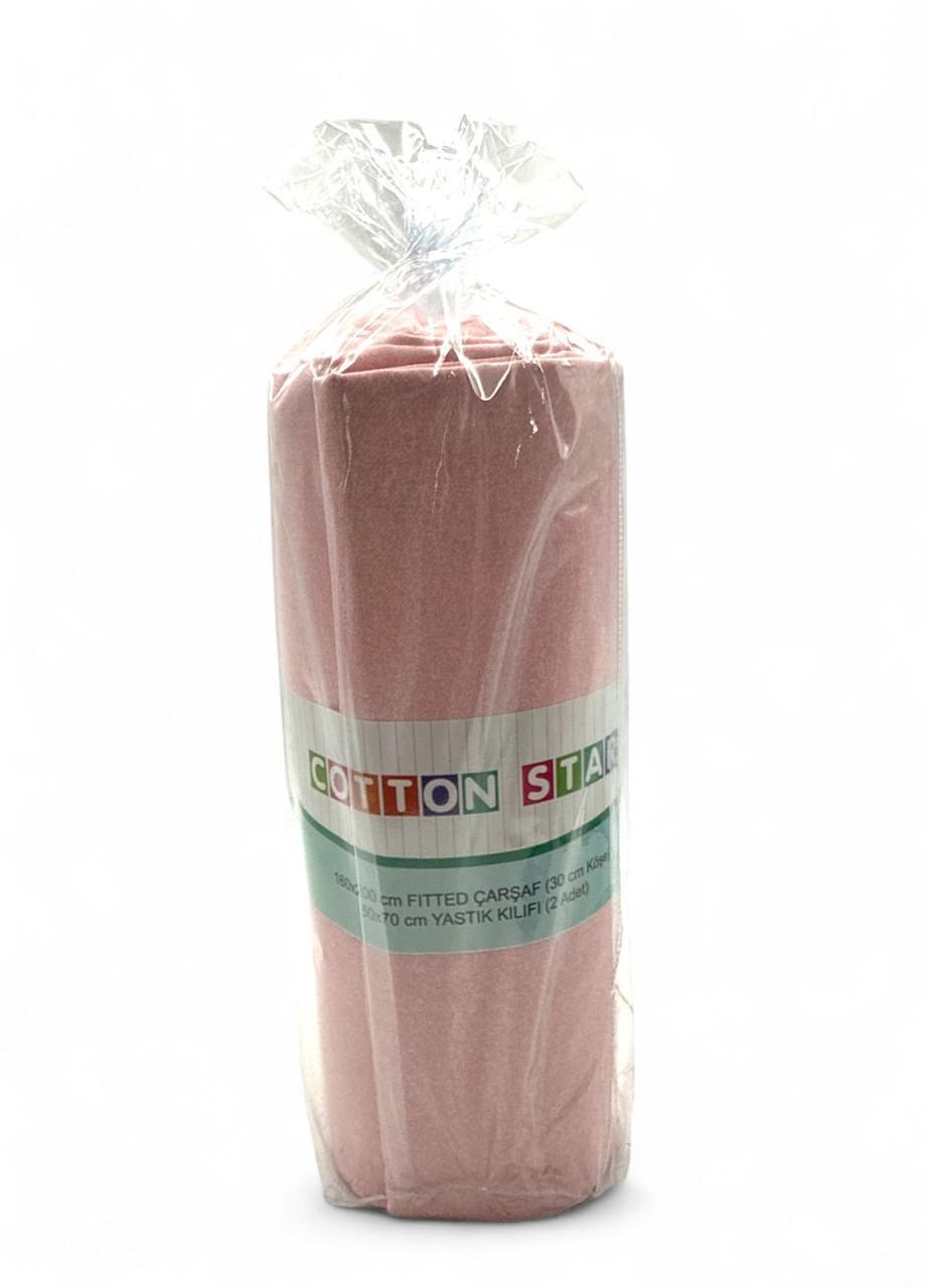 Комплект постільної білизни Cotton Star 1 простирадло/2 наволочки без підковдри Рожевий (2740752769) - фото 2 Комплект постільної білизни Cotton Star 1 простирадло/2 наволочки без підковдри Рожевий (2740752769) - фото 2