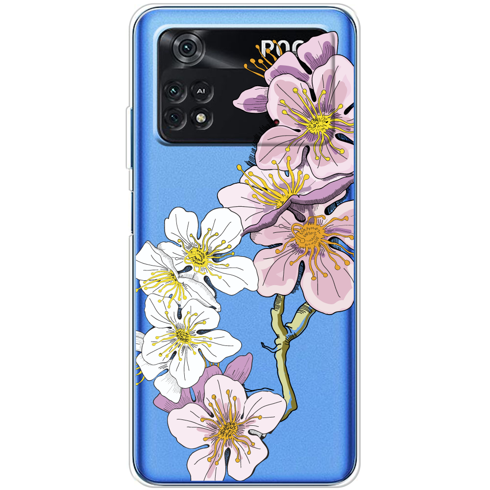 Чохол BoxFace Poco M4 Pro 4G Cherry Blossom Прозорий силікон (44475-cc4-44475)