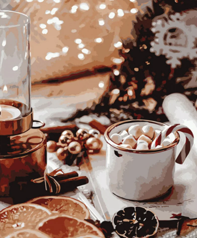 Картина по номерам Strateg Рождественское какао 40x50 см (GS680)