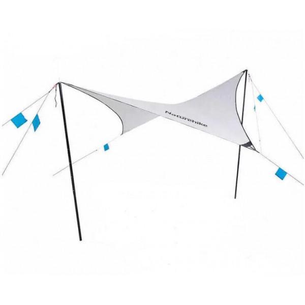 Тент для кемпинга Naturehike Rhombus NH19TM003, 150D / Silver Coated, 402х268 см, серый (6927595738085) - фото 1