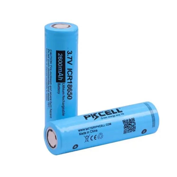 Аккумуляторы PKCELL 2шт. 3,7 V/2600 mAh Li-Ion (ICR18650) Аккумуляторы PKCELL 2шт. 3,7 V/2600 mAh Li-Ion (ICR18650)