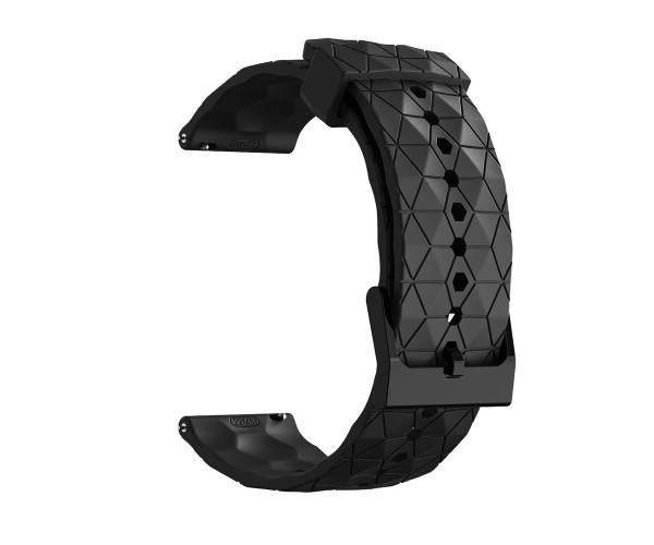 Ремешок силиконовый Structural Rhombus для Samsung Watch 7 20 мм Черный