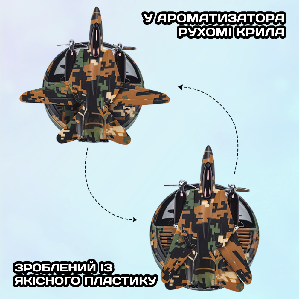 Ароматизатор для авто Самолет F-16 на солнечной батарее - фото 3