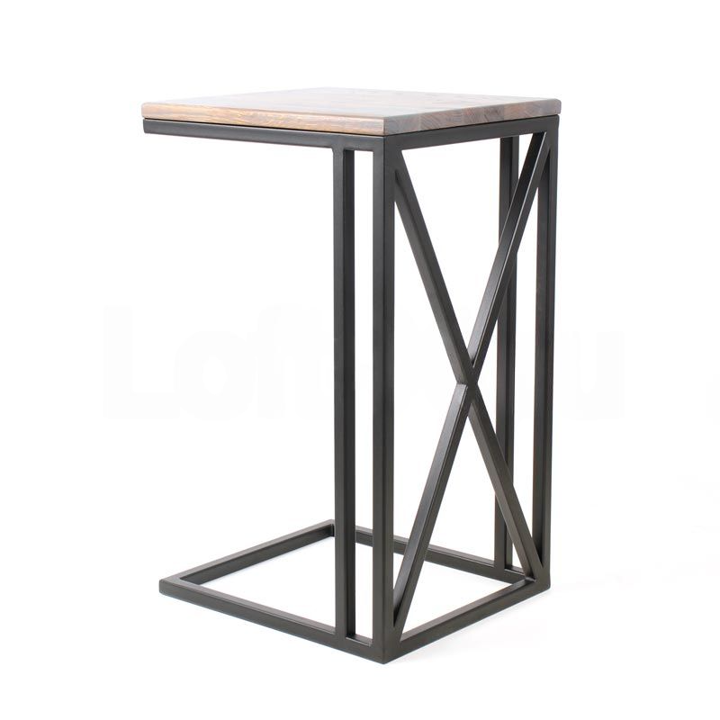 Приставной столик EcoLoft Лофт IN-2058 Коричневый (23132584) Приставной столик EcoLoft Лофт IN-2058 Коричневый (23132584)