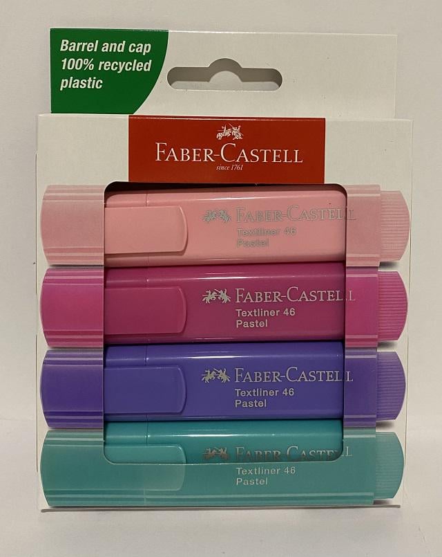 Маркеры пастельные текстовые Faber-Castell 254654 4 шт. (0360372)