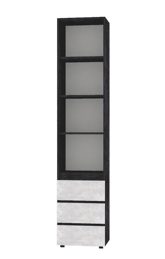Шкаф Алекса СО-400-3 40х50х218 см Индастриал/Бетон темный (70502)