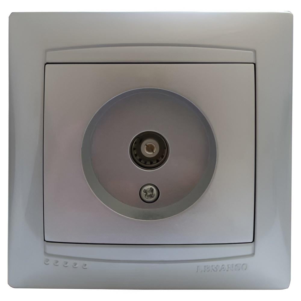 Розетка телевізійна Lemanso Сакура Срібний (LMR1324)