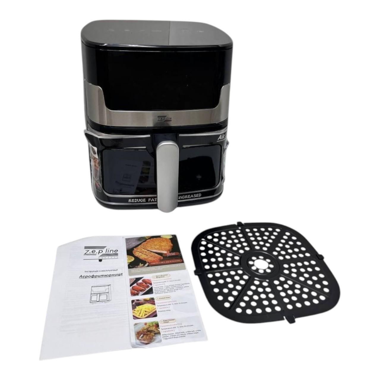 Аерофритюрниця-мультипіч Zepline ZP-215 з антипригарним покриттям та сенсорним дисплеєм 3500 Вт 8 л (є292) - фото 2 Аерофритюрниця-мультипіч Zepline ZP-215 з антипригарним покриттям та сенсорним дисплеєм 3500 Вт 8 л (є292) - фото 2