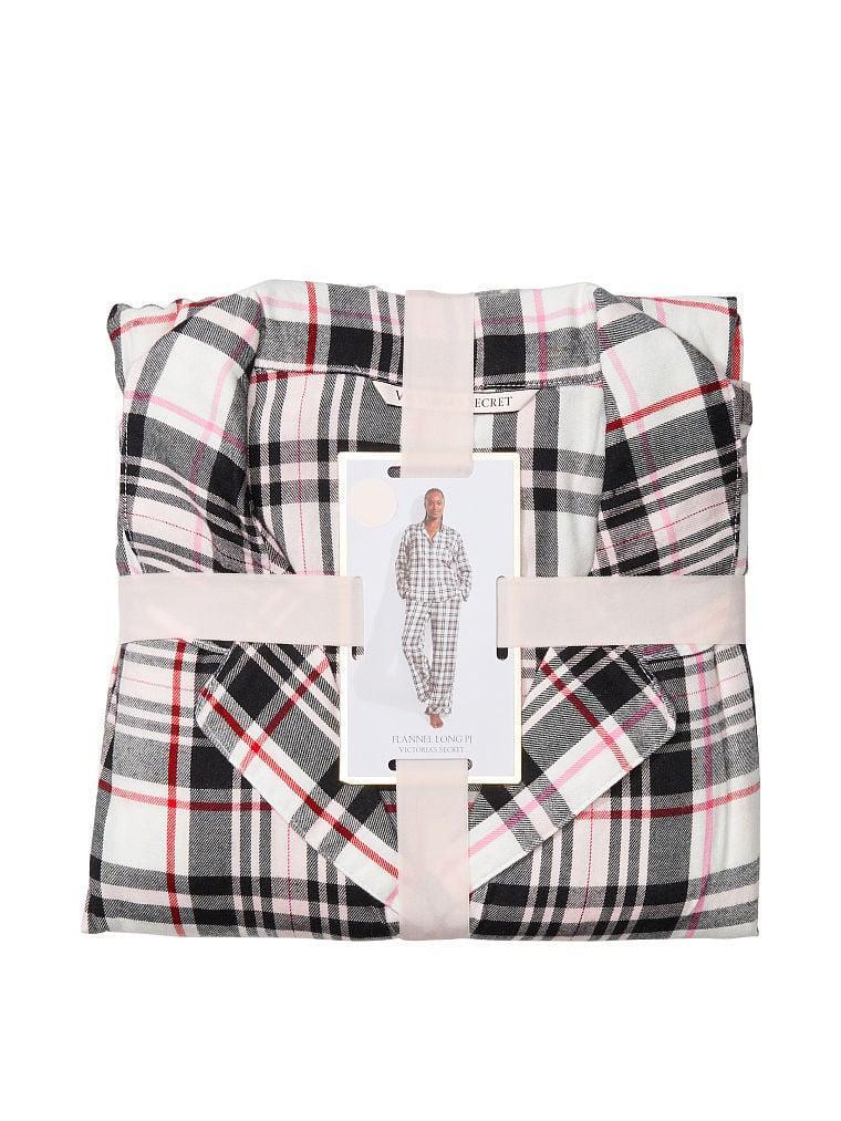 Пижама женская Victoria's Secret Flannel брюки/рубашка L Серый (2095066096) - фото 4