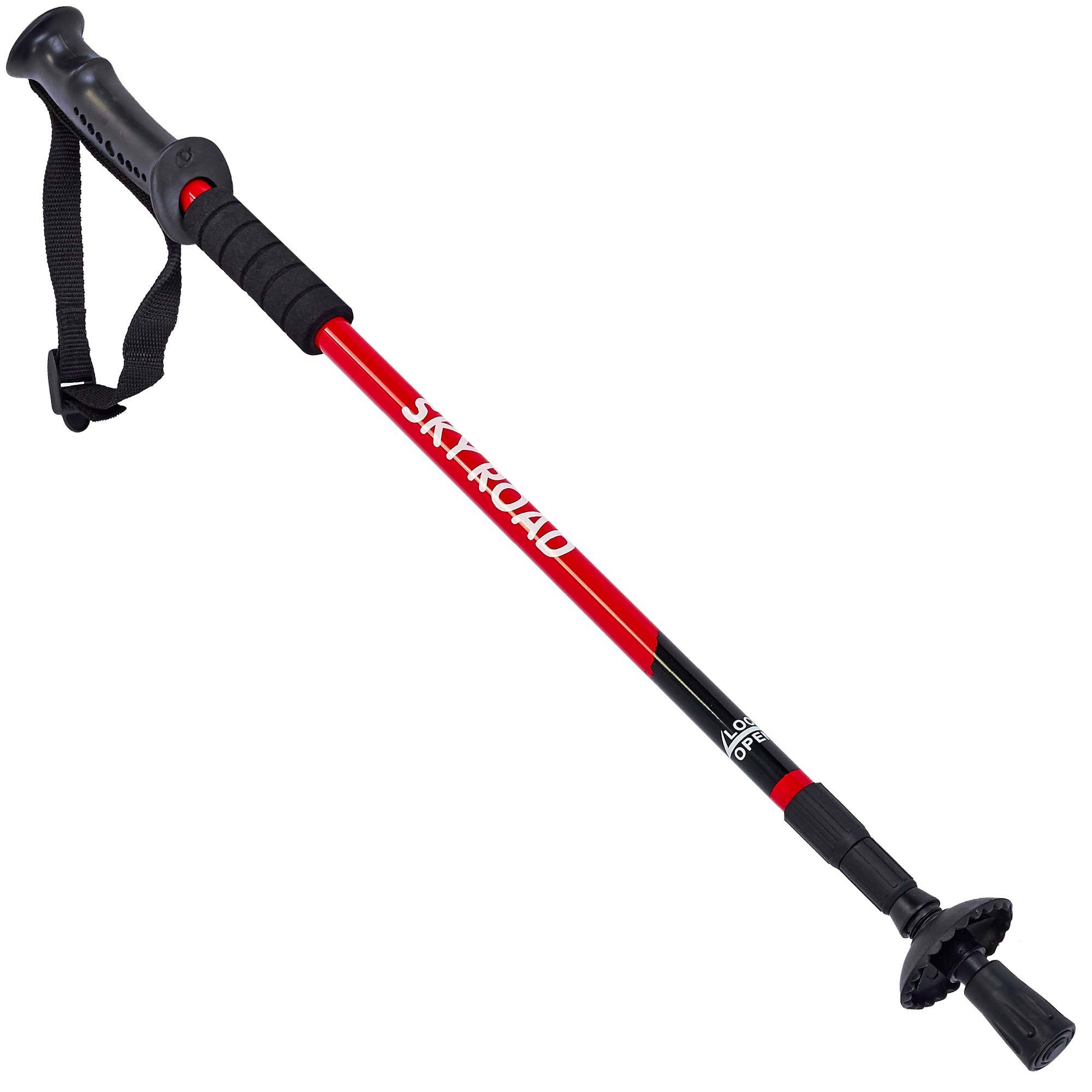 Палиця трекінгова для скандинавської ходьби SP-Sport SKY ROAD TY-5526 65-135 см Червоний