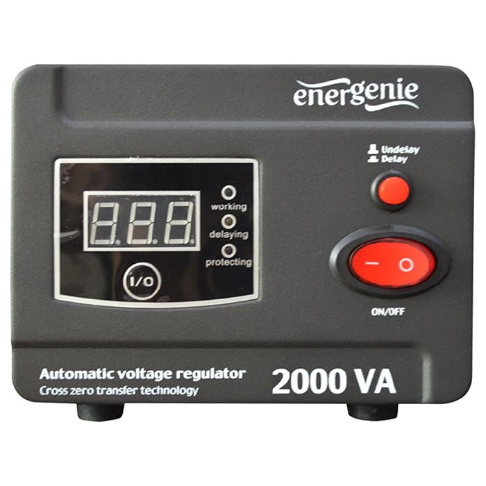 Стабилизатор напряжения EnerGenie EG-AVR-D2000-01 2000ВА 1200 Вт Black (25173171) - фото 2 Стабилизатор напряжения EnerGenie EG-AVR-D2000-01 2000ВА 1200 Вт Black (25173171) - фото 2
