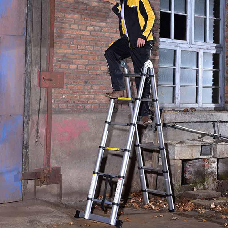 Драбина телескопічна подвійна 6 сходинок 1,9 +1,9 м - фото 7 Драбина телескопічна подвійна 6 сходинок 1,9 +1,9 м - фото 7