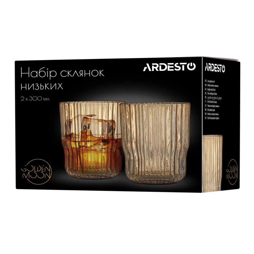 Набор стаканов низких Ardesto AR2630SM Golden Moon 300 мл 2 шт. (123496) - фото 2 Набор стаканов низких Ardesto AR2630SM Golden Moon 300 мл 2 шт. (123496) - фото 2