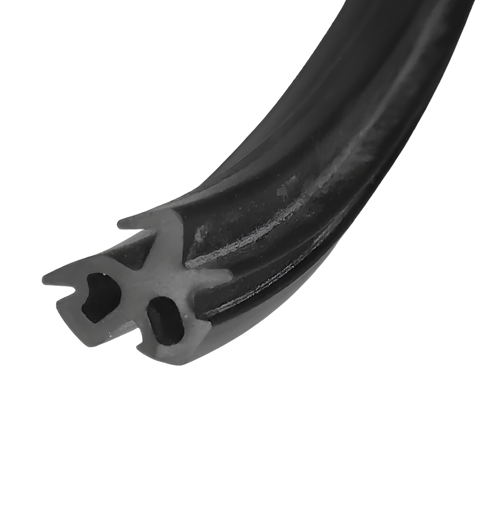 Уплотнитель для металлопластиковых окон под стеклопакет К003 для профиля Salamander Черный (30273848)