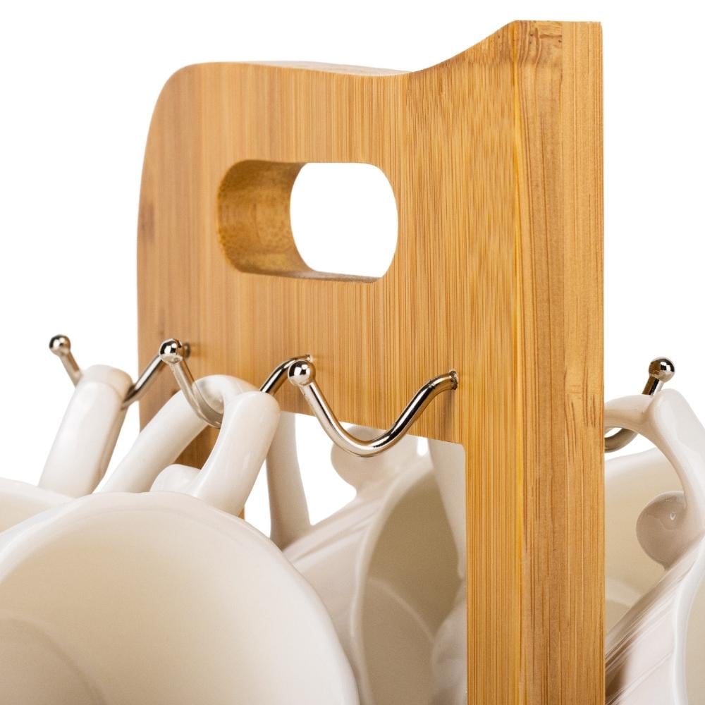 Набор кружок Elisey Баланс с бамбуковой подставкой 21,5 см 170 мл Белый (99-81-9184-008) - фото 3 Набор кружок Elisey Баланс с бамбуковой подставкой 21,5 см 170 мл Белый (99-81-9184-008) - фото 3