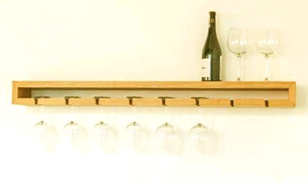 Полиця для келихів з дерева Неола Каррі (ОБС-005603)