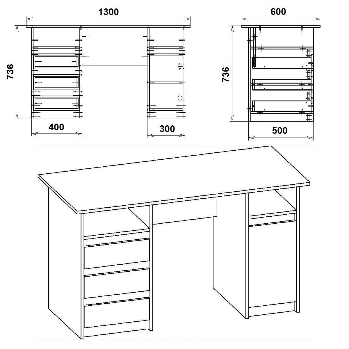 Письмовий стіл Компаніт Німфея альба (26992646) - фото 2 Письмовий стіл Компаніт Німфея альба (26992646) - фото 2