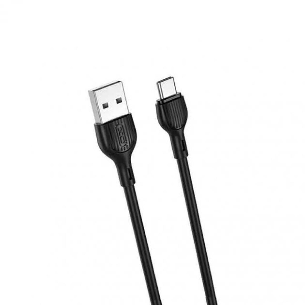 Кабель для зарядки и передачи данных XO-NB200 USB to USB Type C 2 м Черный