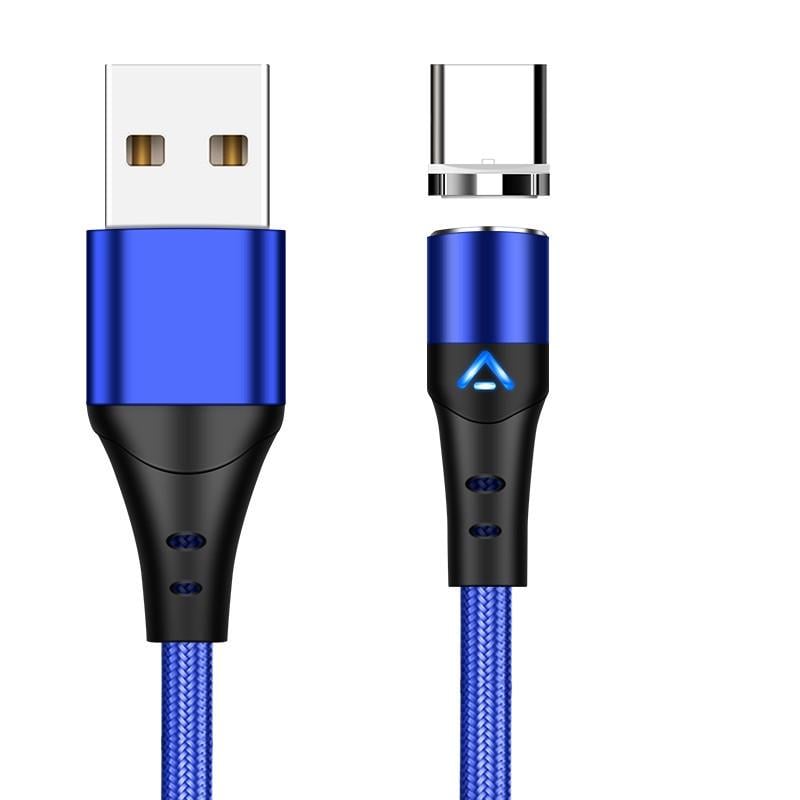 Кабель магнитный Greenport M12A3 USB Type-C 3 A Blue (3356563)