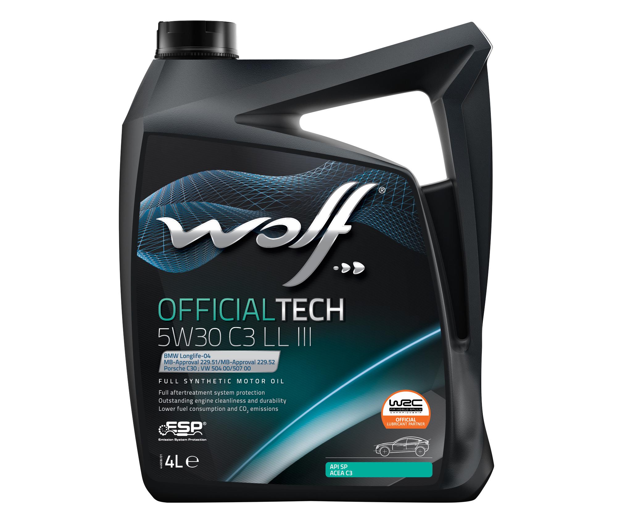 Мастило моторне Wolf Officialtech C3 LL III 5W30 4 л