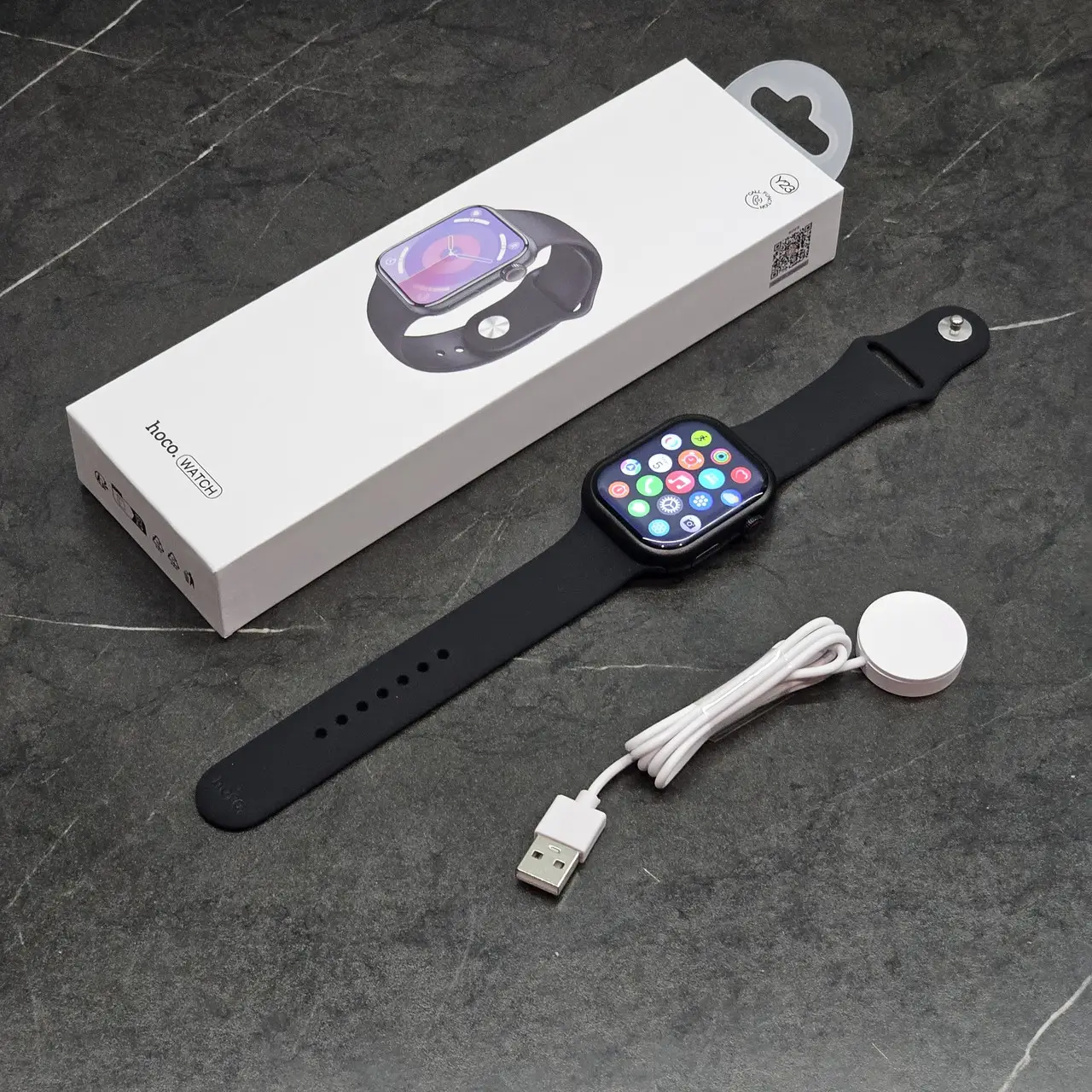 Смарт-годинник Hoco Y23 Ultra з функцією дзвінка меню українською 49 мм Black