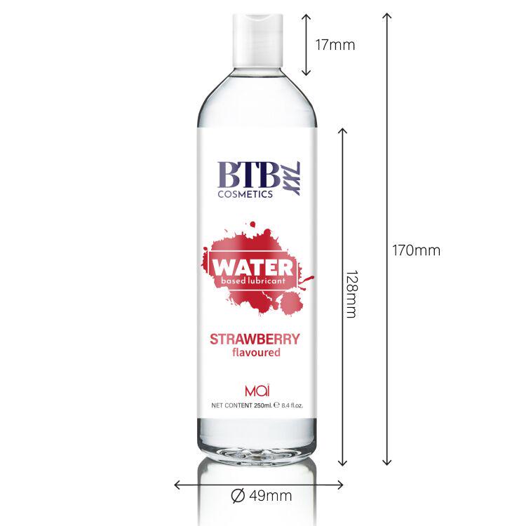 Лубрикант на водной основе BTB FLAVORED STRAWBERRY 250 мл (SO6567) - фото 4